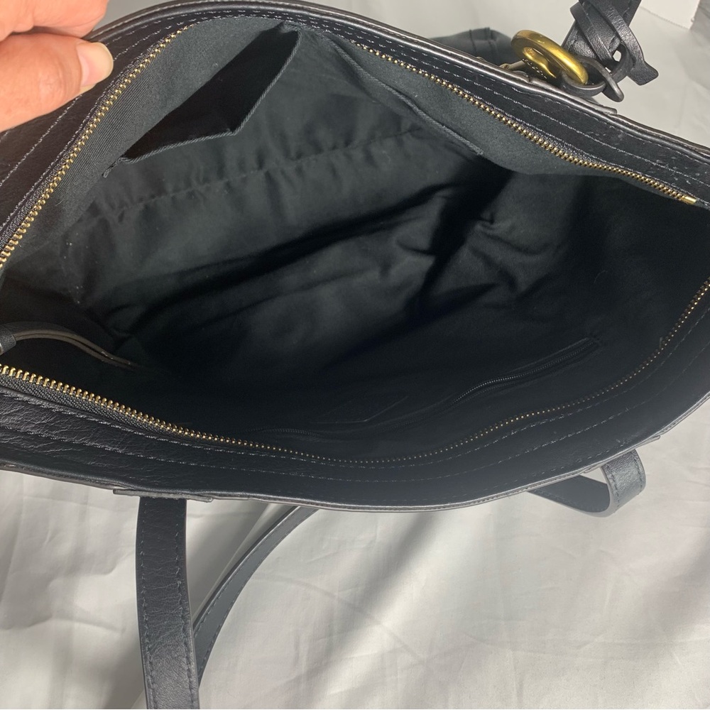 Fossil Black Emma Leather Tote Bag - Picture 4 of 8